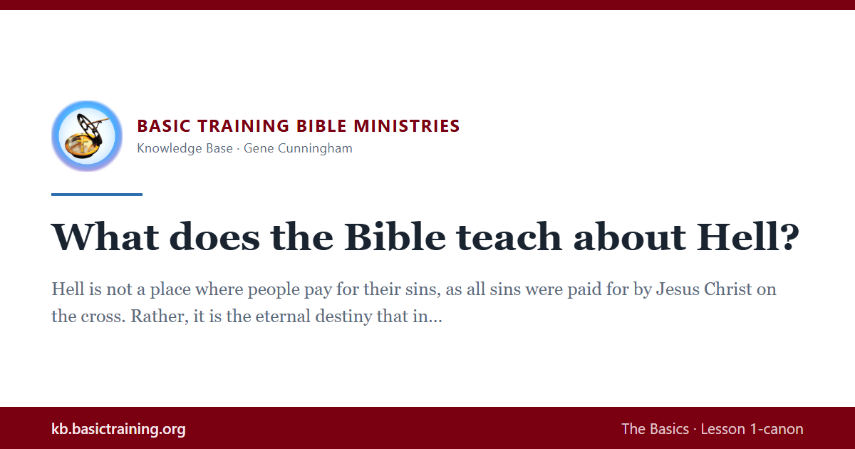 What does the Bible teach about Hell?